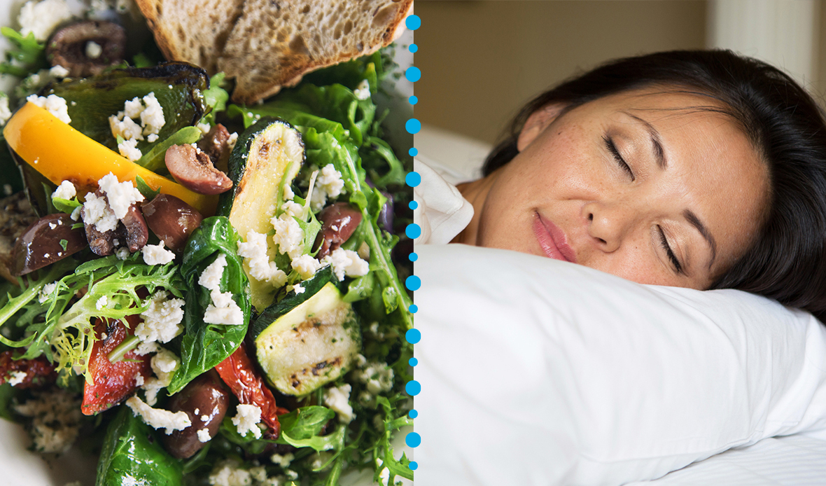 women sleeping dreaming of salad