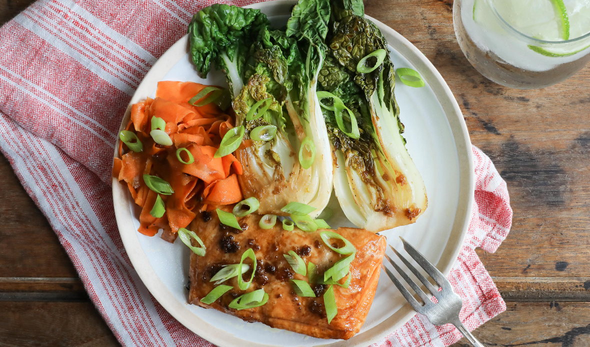 Recipe: Soy-Ginger Salmon with Bok Choy | MOBE
